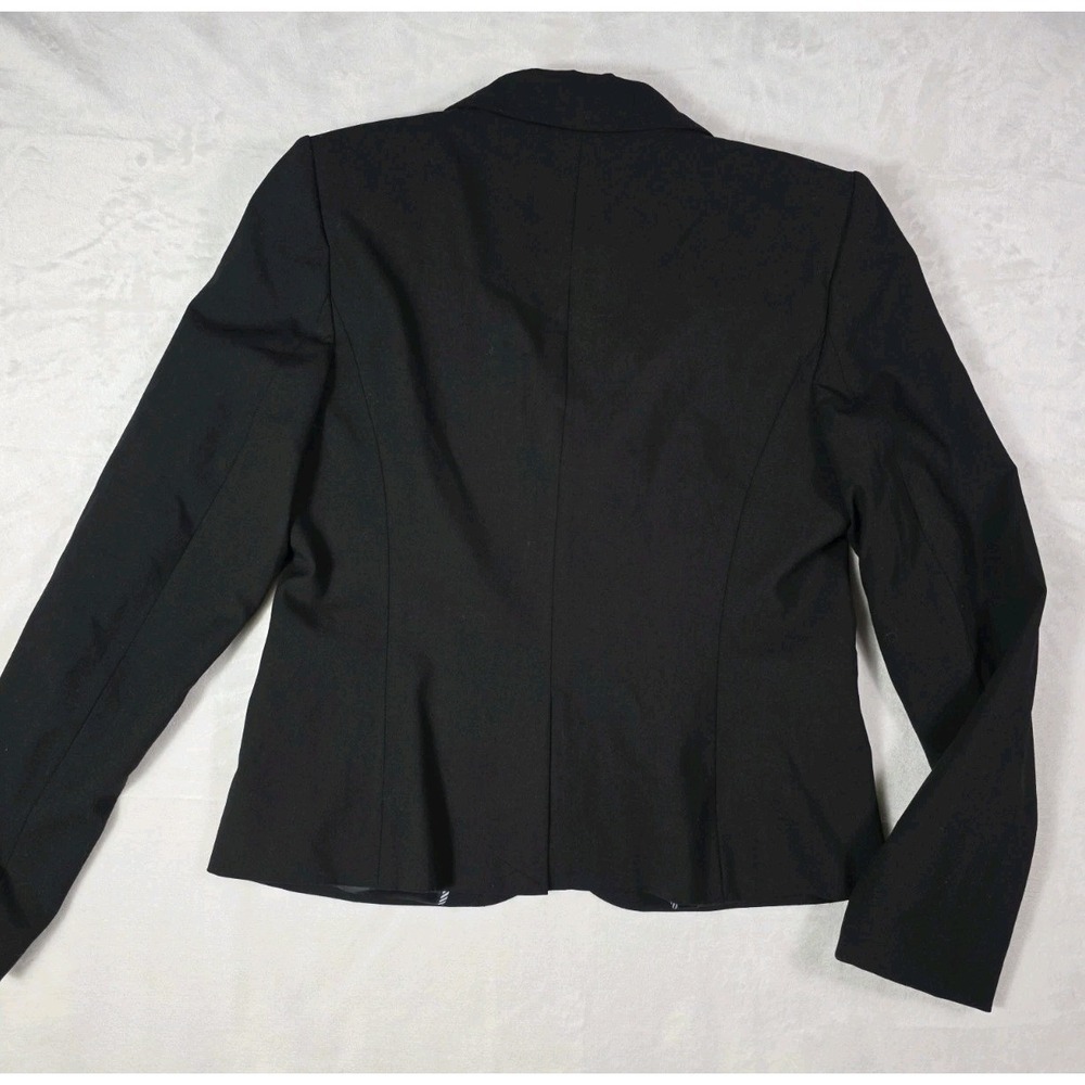 Calvin Klein Black Career Blazer Size 6 Tailored Stretch Lined Office Jacket - Picture 3 of 13
